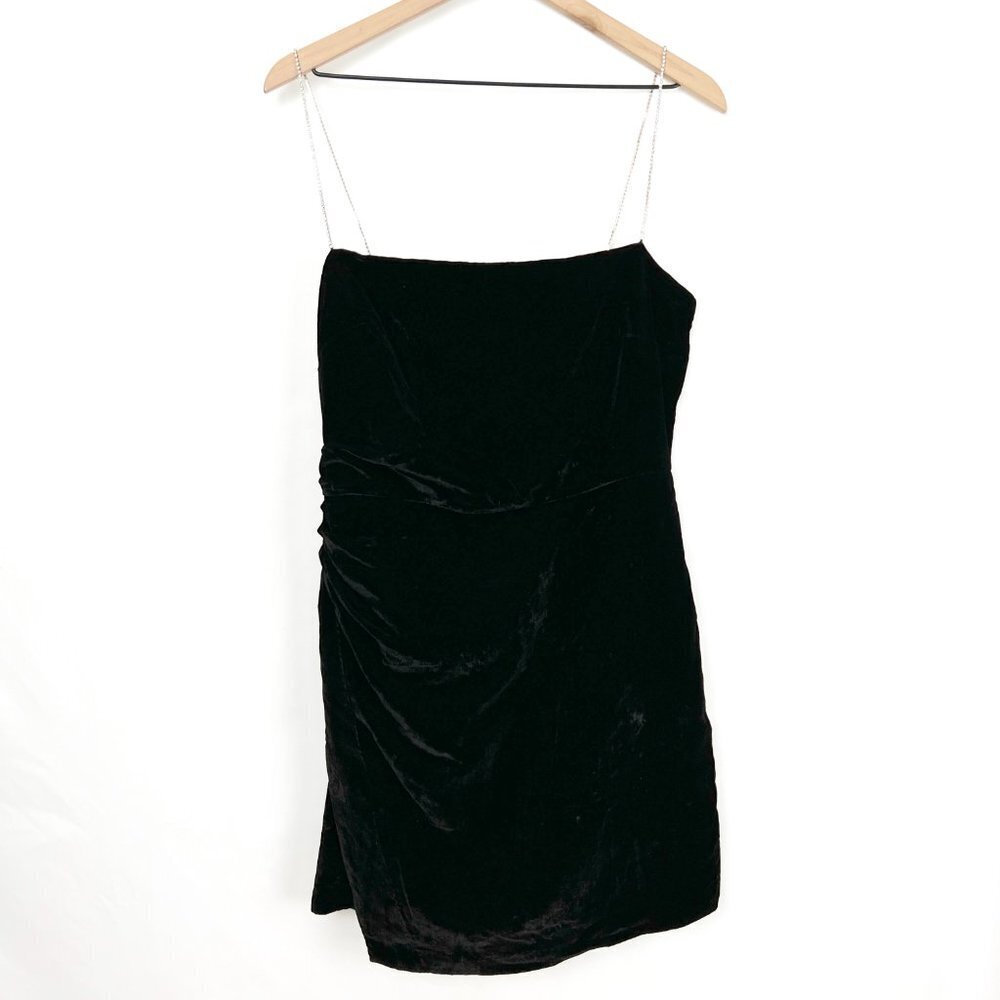New House of Harlow 1960 Velvet Draped Wedding Guest Sexy Diamonds Rhinestones - Picture 1 of 8